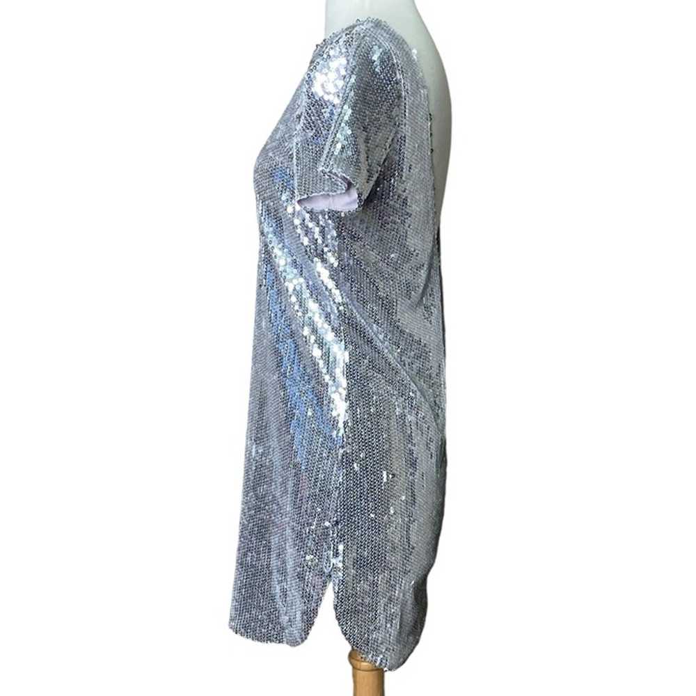 Fate Silver Sequin Dress NWT Size Extra Small - image 5