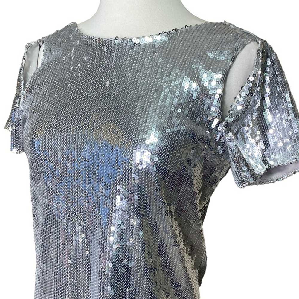 Fate Silver Sequin Dress NWT Size Extra Small - image 6