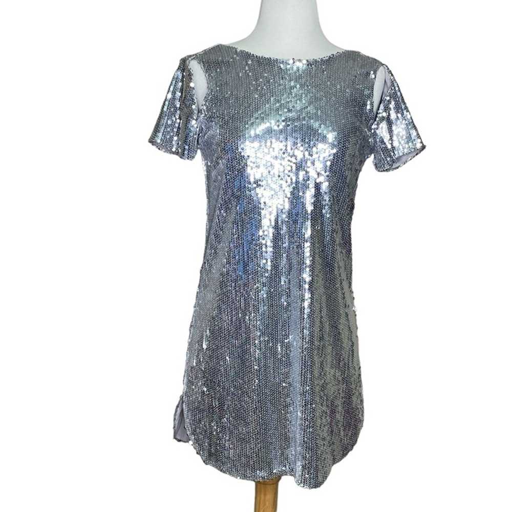 Fate Silver Sequin Dress NWT Size Extra Small - image 7