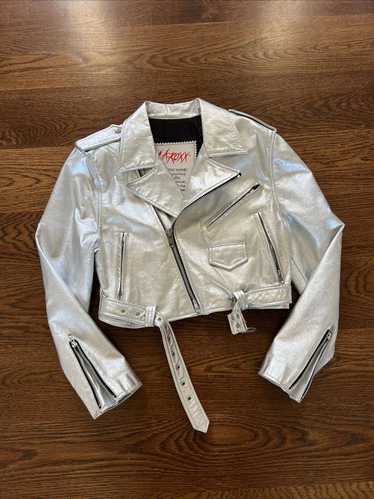 L.A. Roxx LA Roxx Leather Jacket Silver Vintage 19