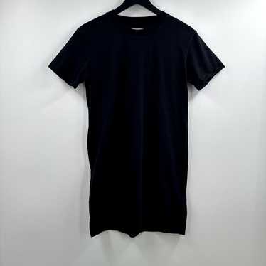 Madewell Solid Black T Shirt Dress Size Extra Smal
