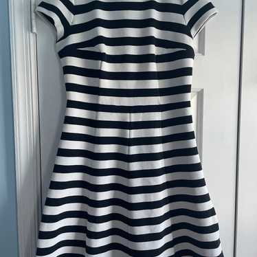 Boden black and white striped dress