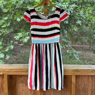 Anthropologie Maeve Peralta Stripe Dress Colorful 