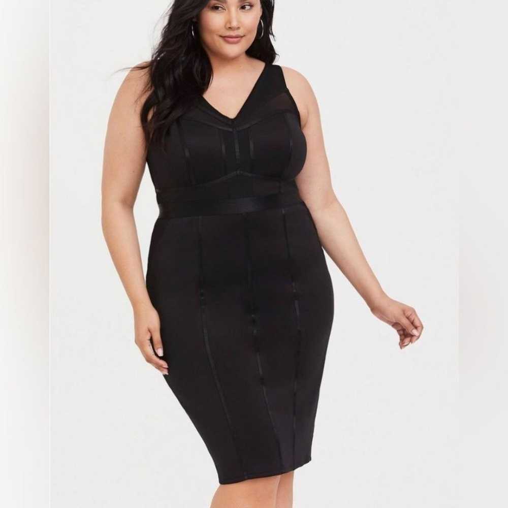 Torrid size 2 Mini Scuba Bodycon black dress - image 1