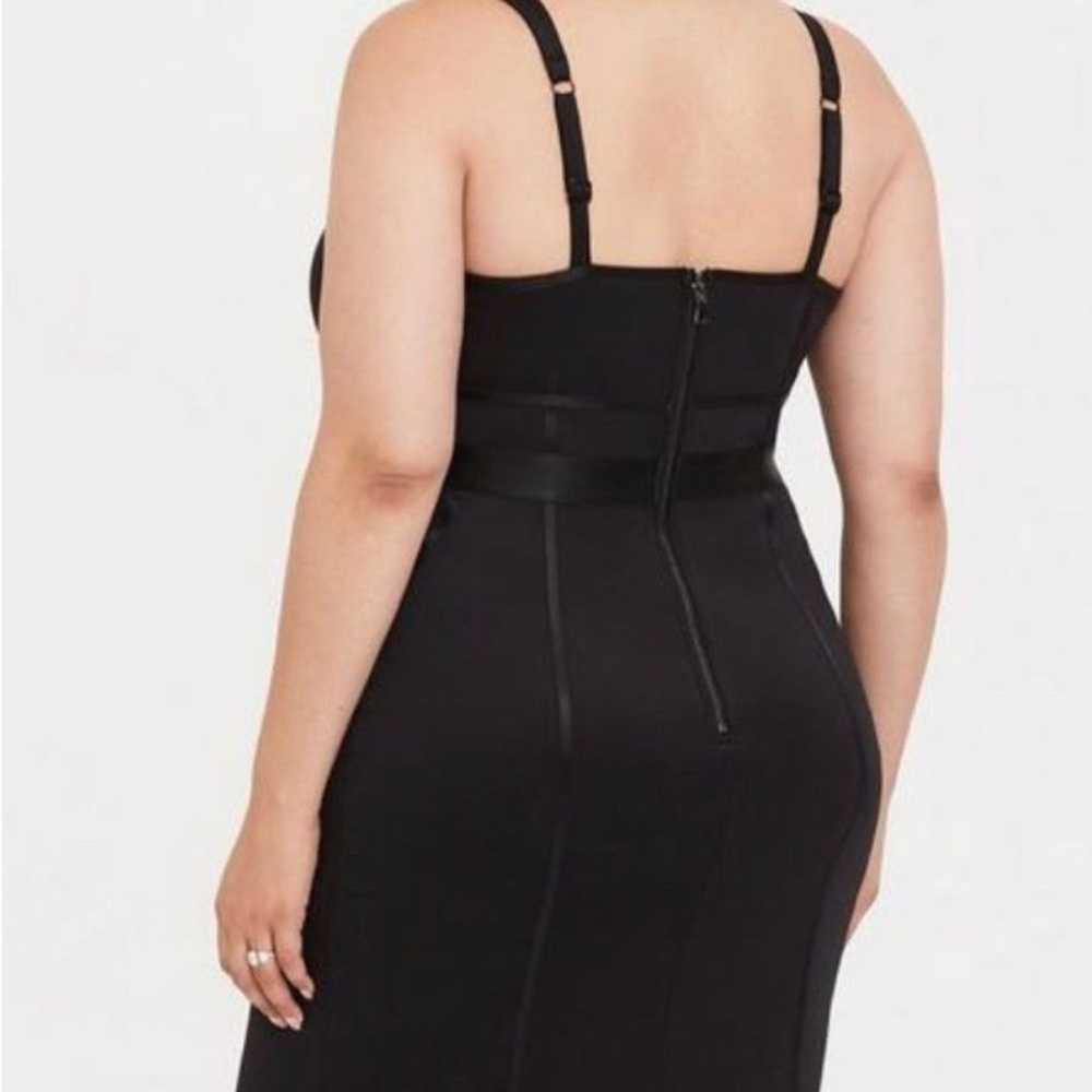 Torrid size 2 Mini Scuba Bodycon black dress - image 2