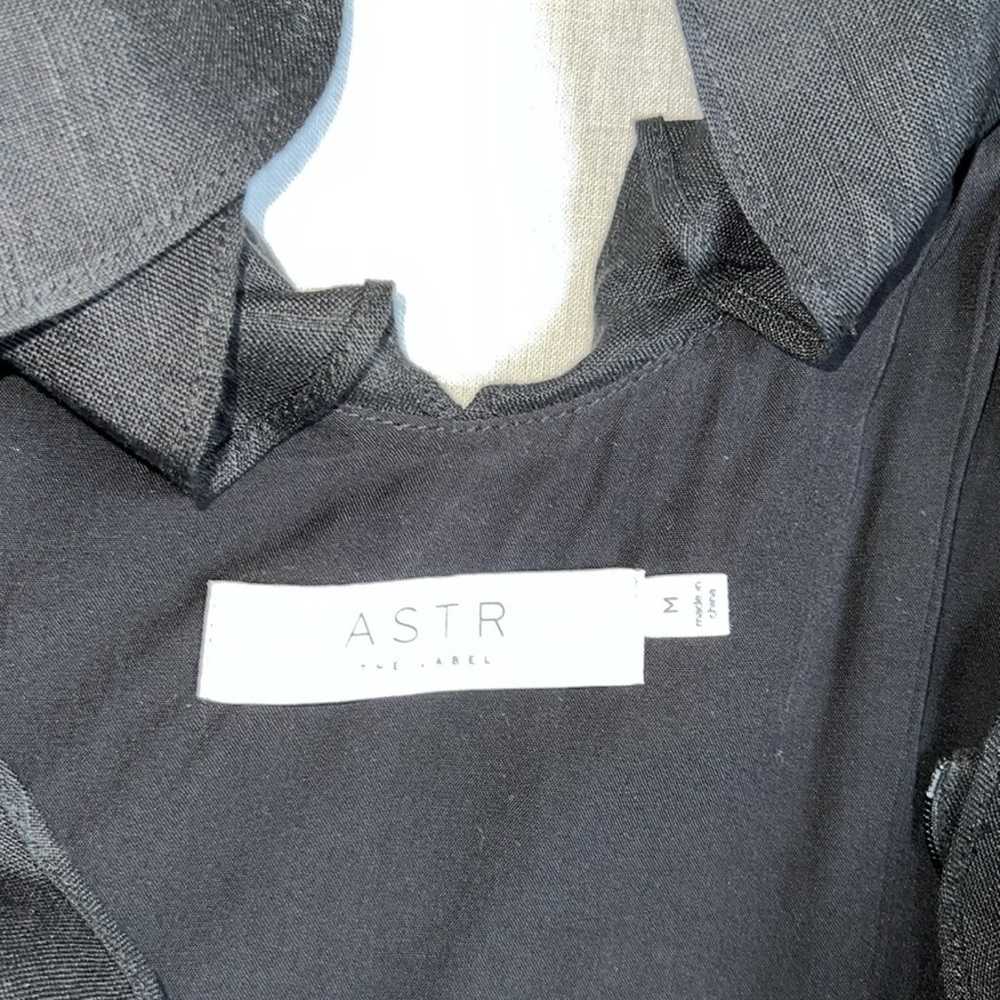 EUC ASTR The Label Fit and Flare Mini black linen… - image 3