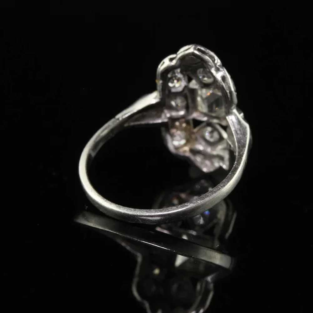 Antique Art Deco Platinum Old Step Cut Diamond Sh… - image 6