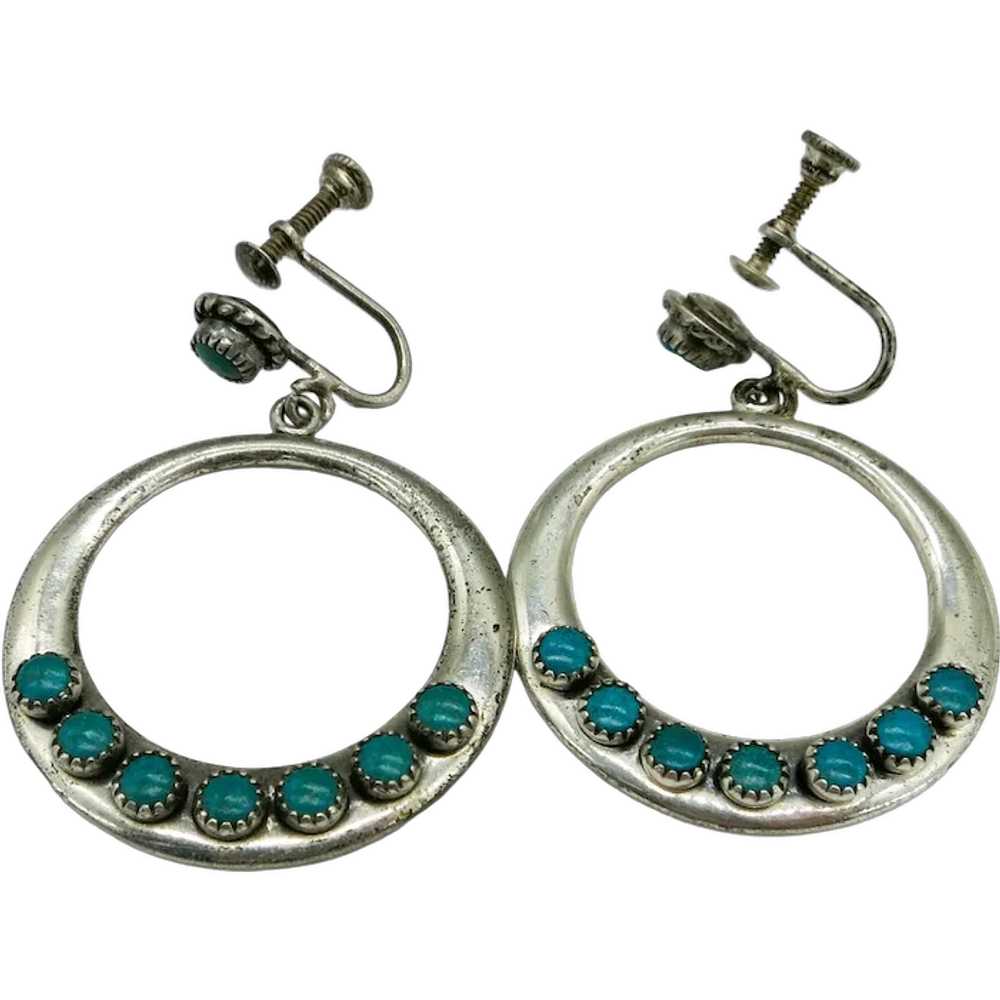 VINTAGE  As Found  60's Sterling and Turquoise Ho… - image 1