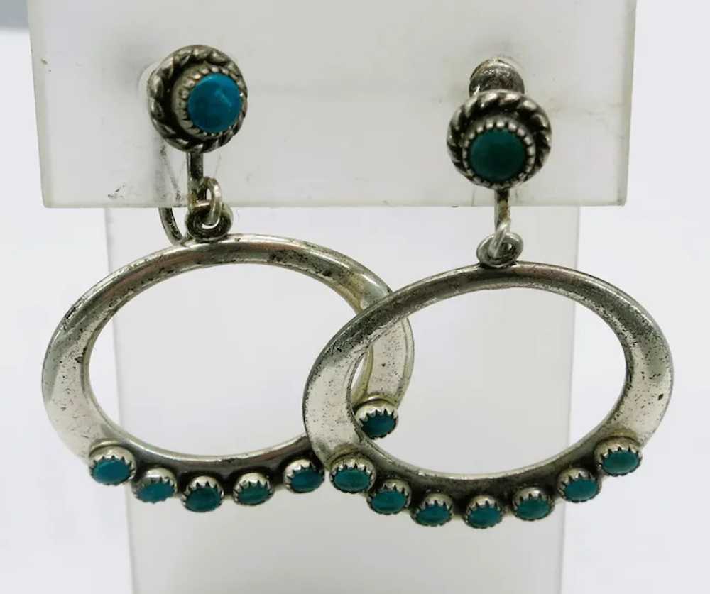 VINTAGE  As Found  60's Sterling and Turquoise Ho… - image 5