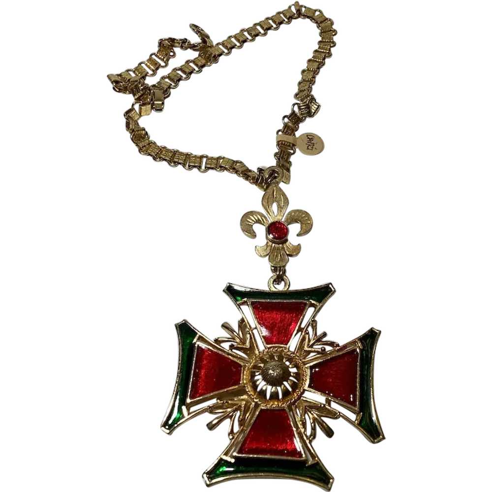 Capri Maltese Cross Heraldic necklace - image 1