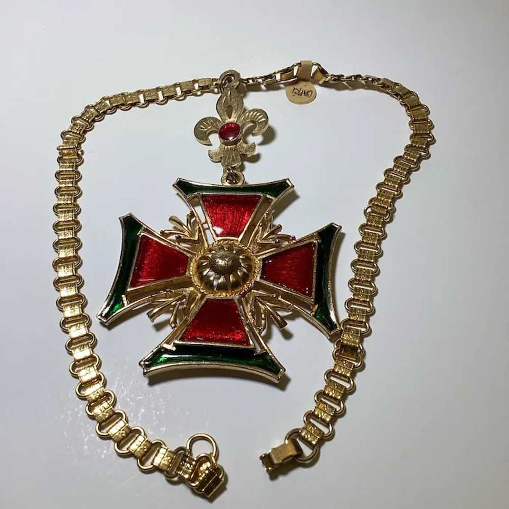 Capri Maltese Cross Heraldic necklace - image 3