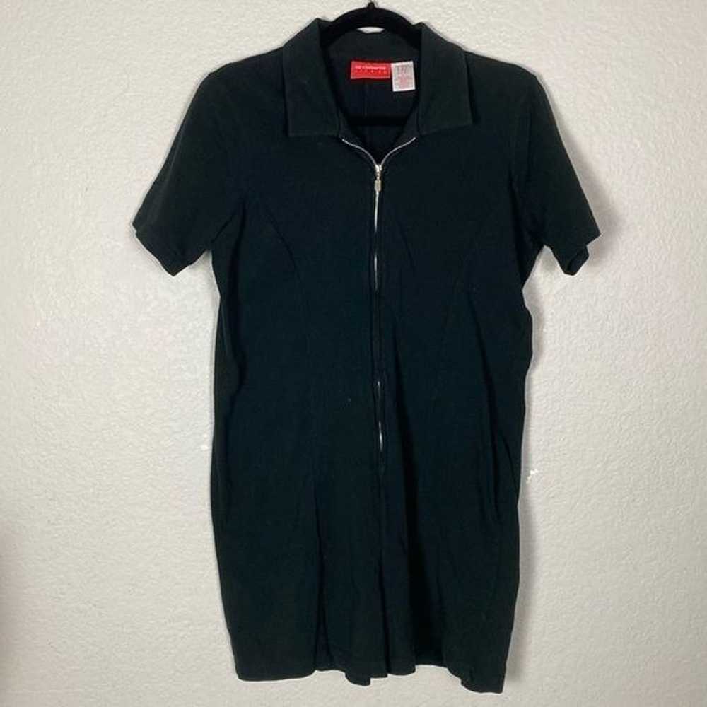 Vintage liz black zip front romper - image 2