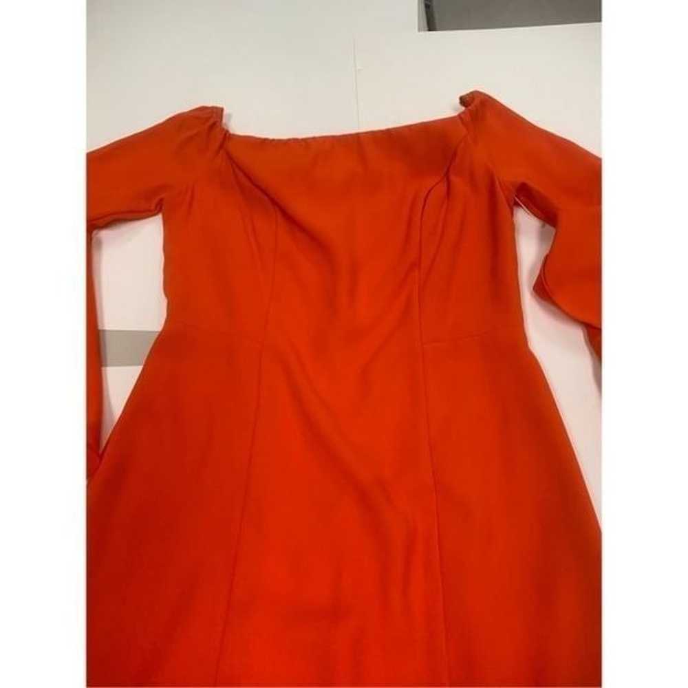 Orange Petal Sleeve Dress - image 3