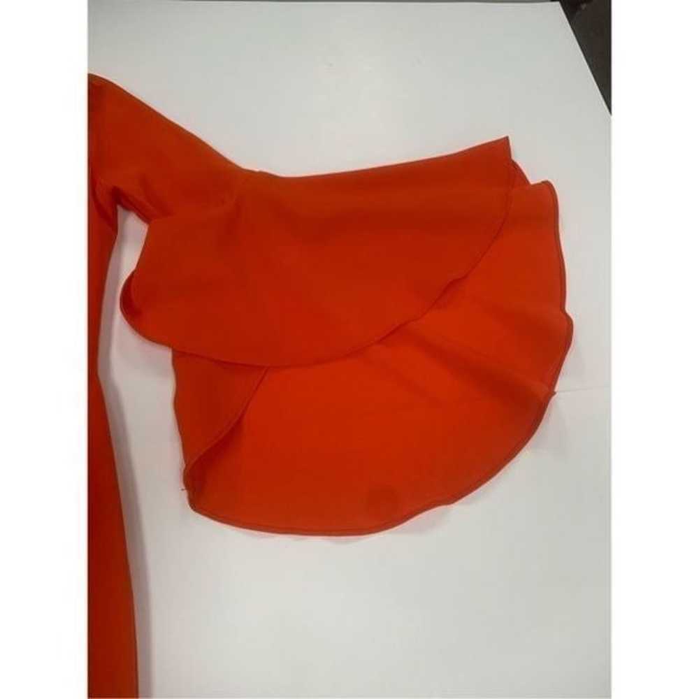 Orange Petal Sleeve Dress - image 4