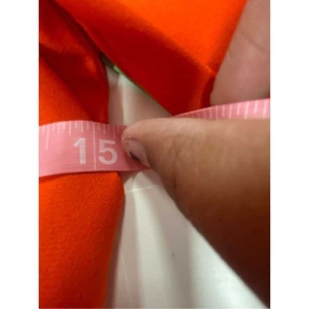 Orange Petal Sleeve Dress - image 7
