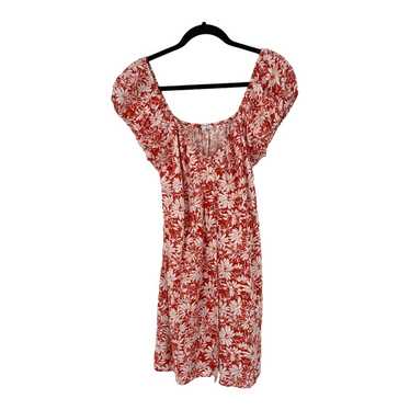 Madewell dress Margi floral minidress red white si