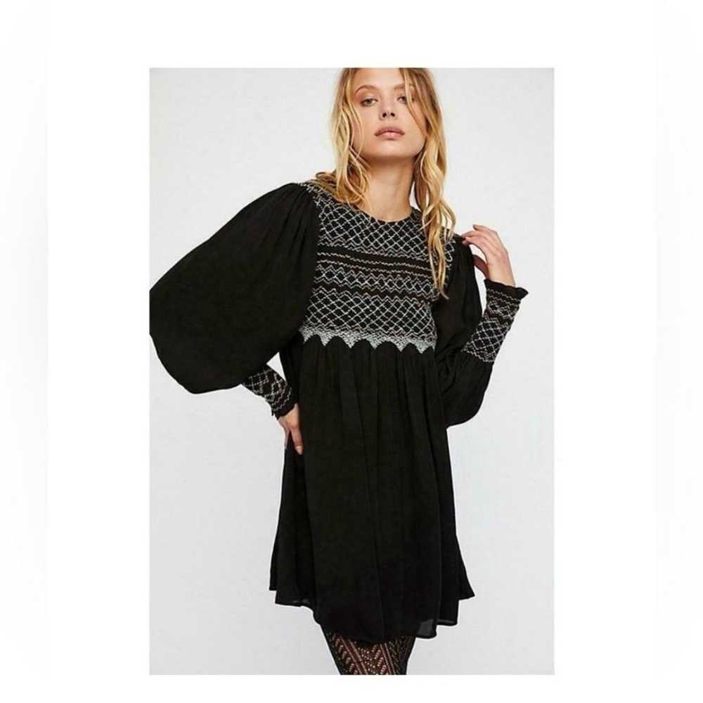 FREE PEOPLE Black Late Night Picnic Mini Dress si… - image 5