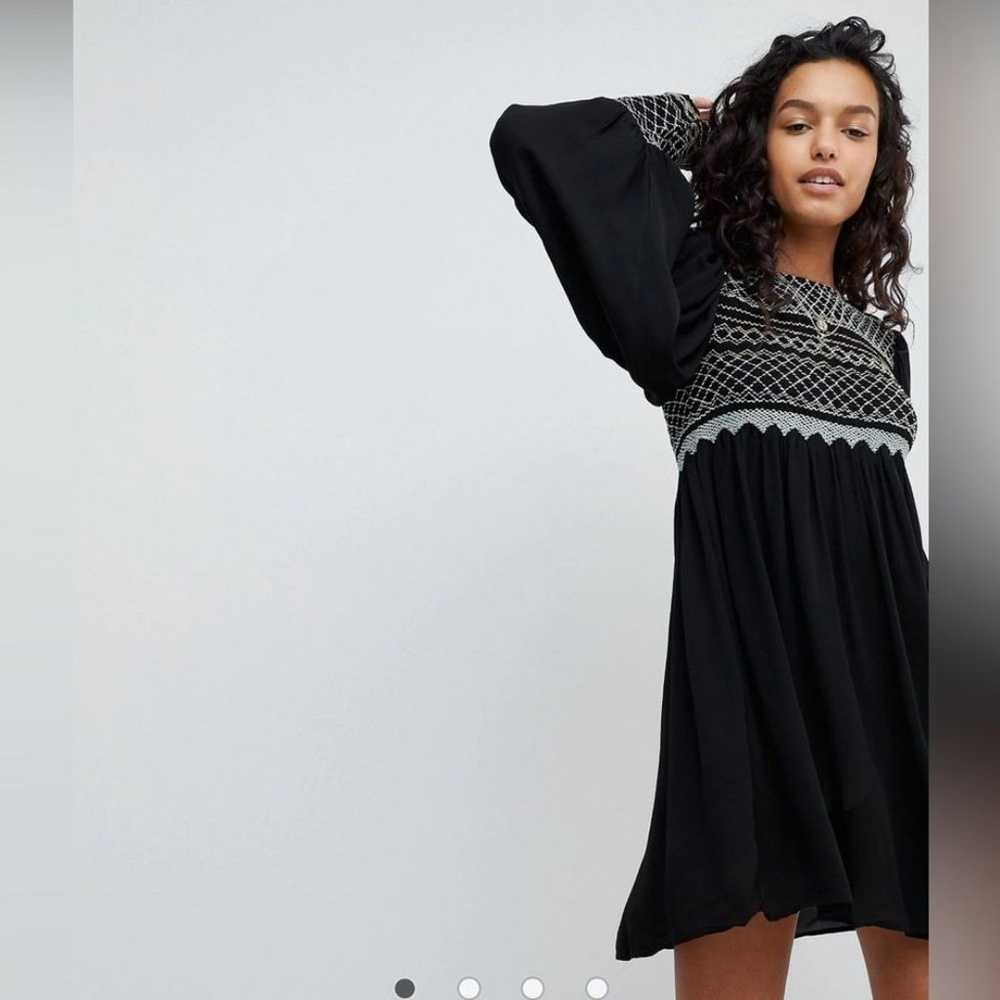 FREE PEOPLE Black Late Night Picnic Mini Dress si… - image 8