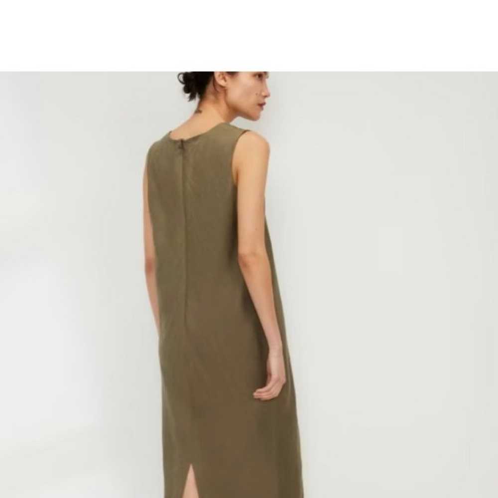 Everlane Size 14 Bias Cut 100% Linen Dress in Oli… - image 2