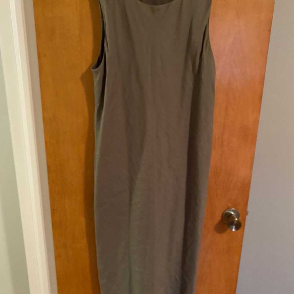 Everlane Size 14 Bias Cut 100% Linen Dress in Oli… - image 3