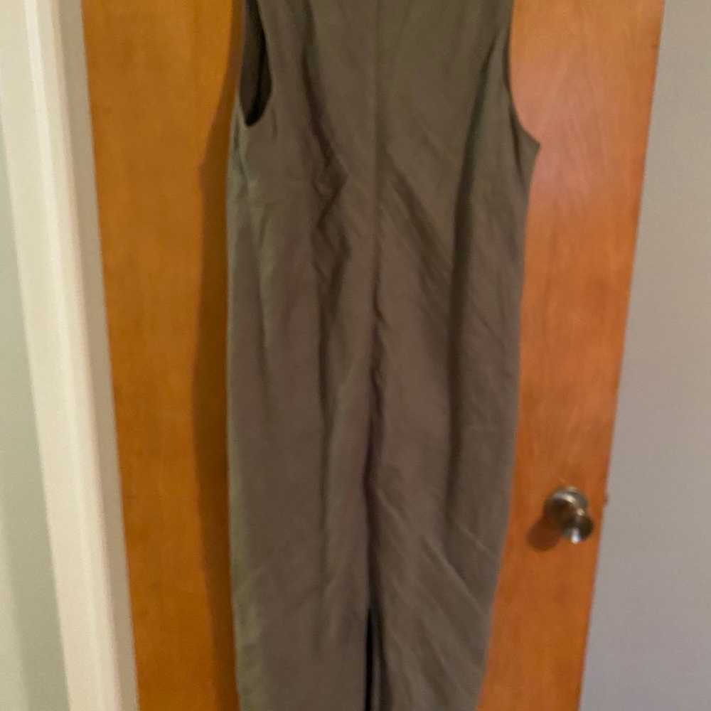 Everlane Size 14 Bias Cut 100% Linen Dress in Oli… - image 5