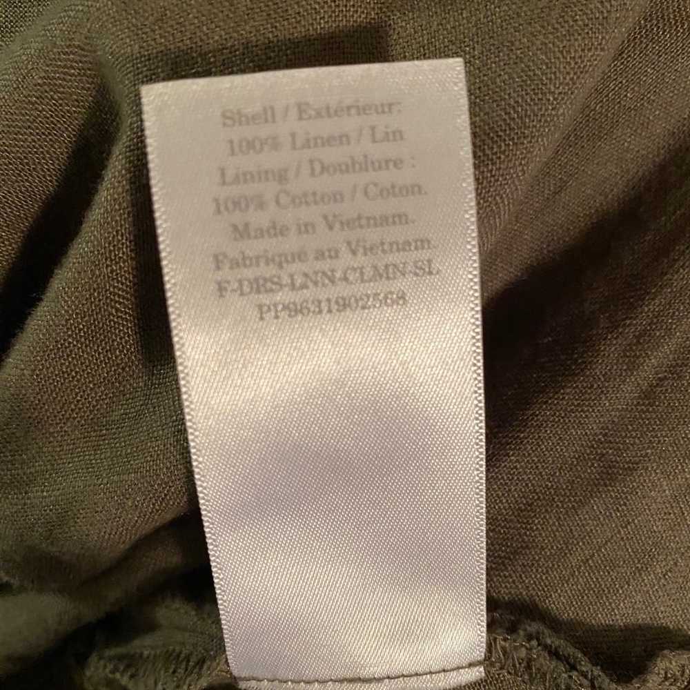 Everlane Size 14 Bias Cut 100% Linen Dress in Oli… - image 7