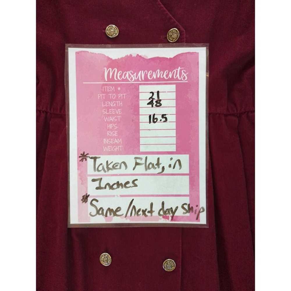 Vintage 90s Special Effects Burgundy Corduroy But… - image 11