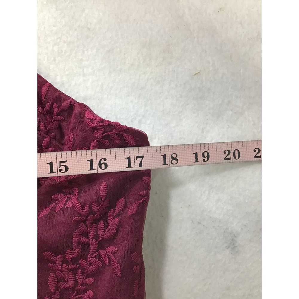 LULU'S  XL Exceptional Persona Wine Red Lace Tier… - image 5