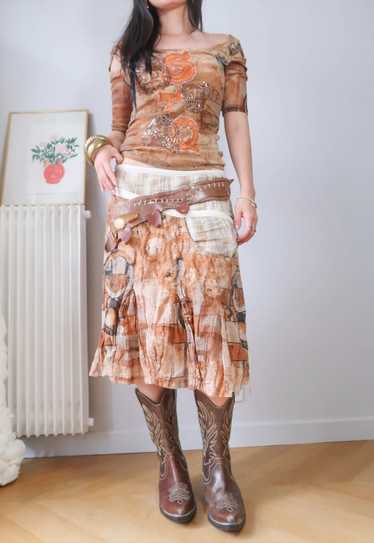 SAVE THE QUEEN retro grunge boho Skirt Set - image 1