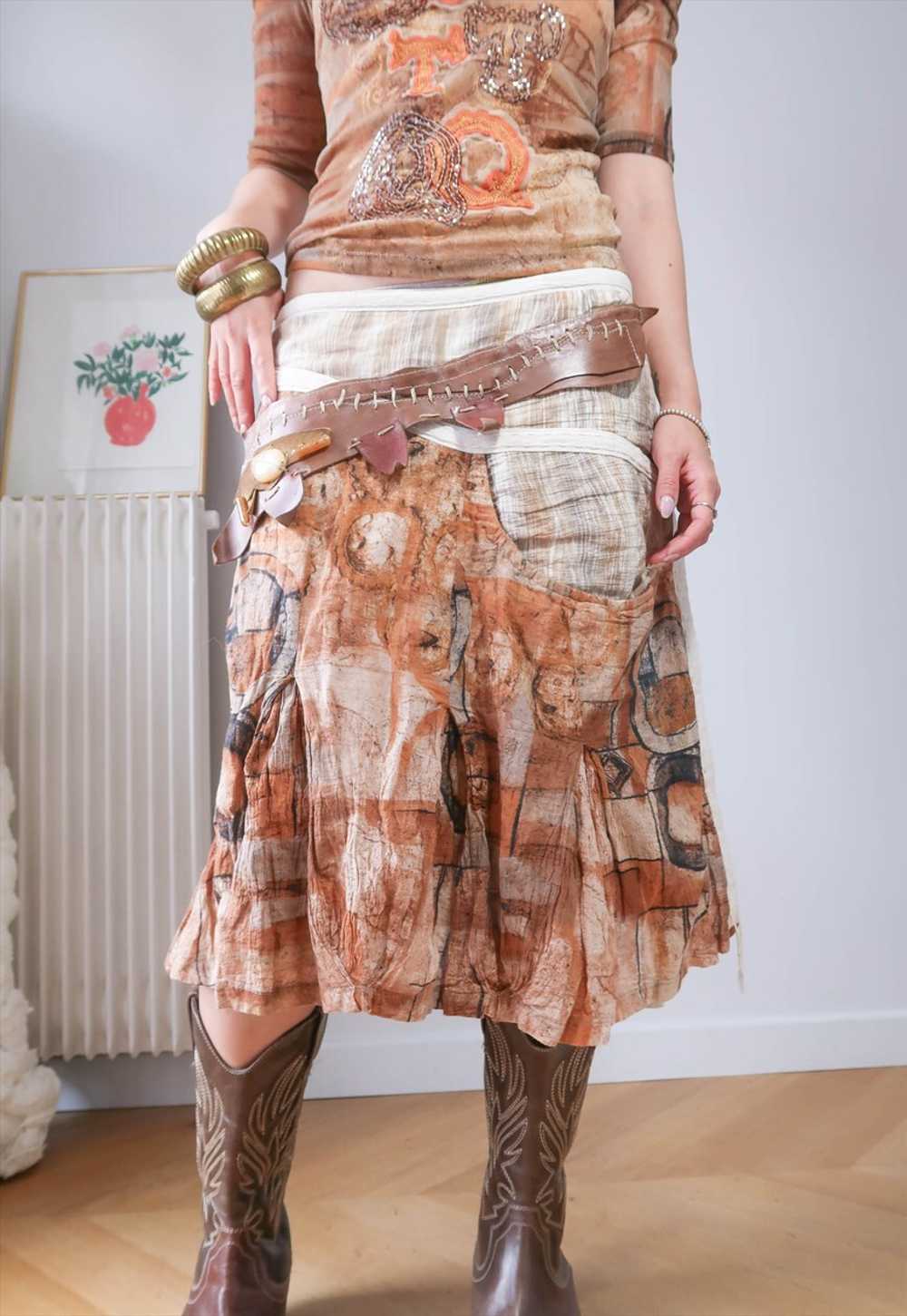 SAVE THE QUEEN retro grunge boho Skirt Set - image 4