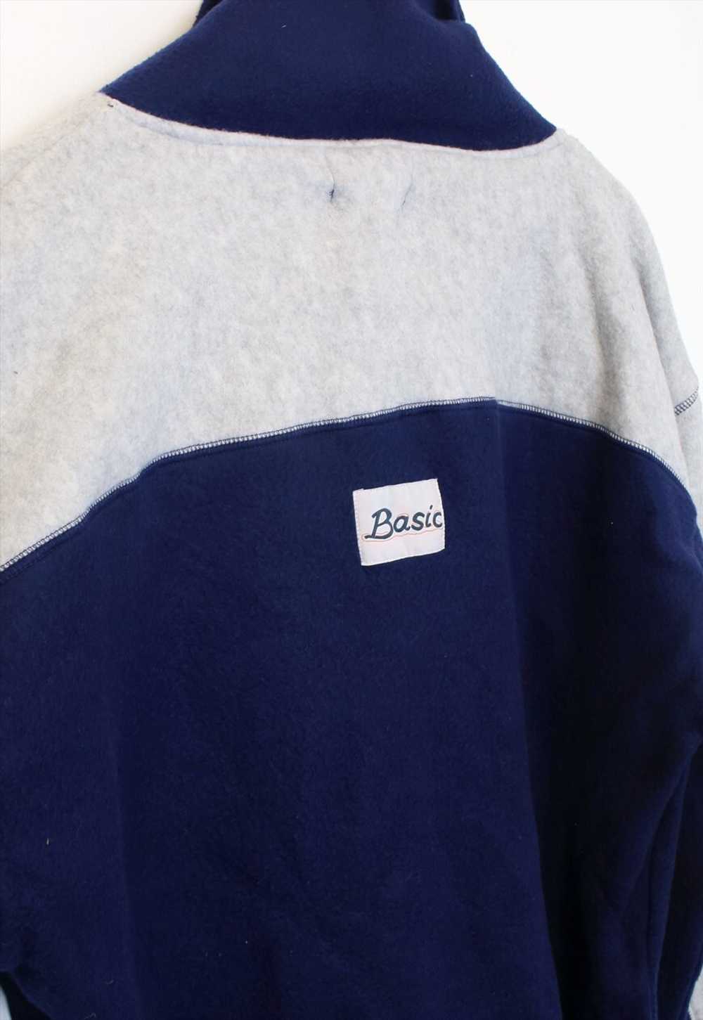 Vintage Unbranded crazy fleece in blue and grey. … - image 5