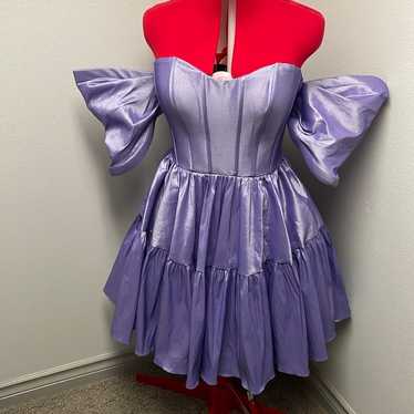 Off-Shoulder Lavender Dress