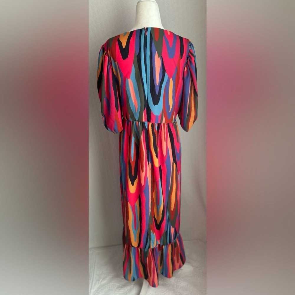 Crosby By Mollie Burch Maxi Dress Sz L Bright Col… - image 3