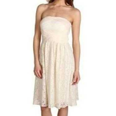 Vince Camuto Dress Strapless Lace Cream