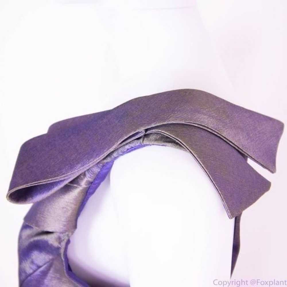 Jessica McClintock metallic purple gold one shoul… - image 7