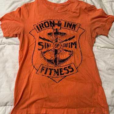 Iron & Ink Fitness Sink or Swim Fitness Salmon T-… - image 1