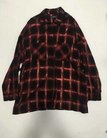 Amiri Amiri black and red glitter plaid shirt - image 1