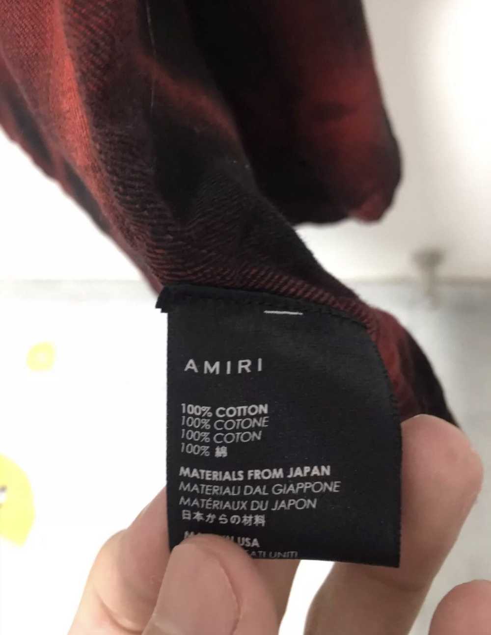 Amiri Amiri black and red glitter plaid shirt - image 3