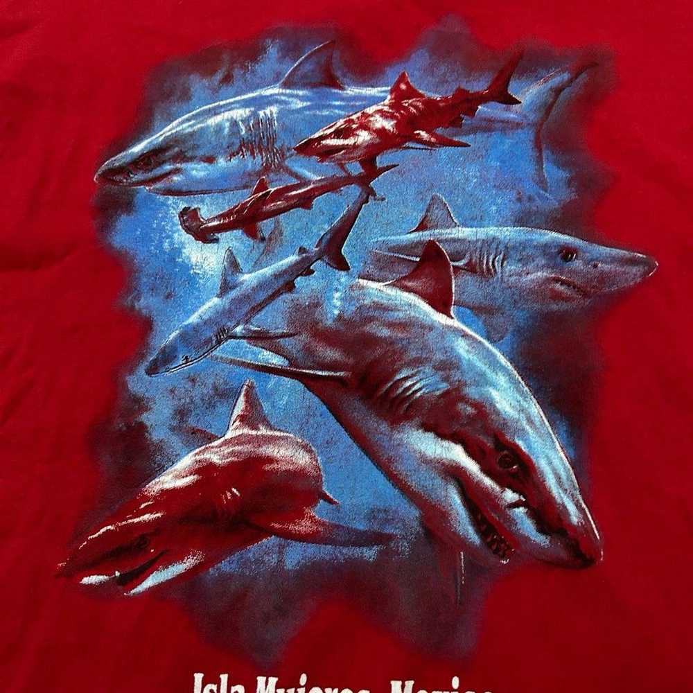 Isla mujeres shark graphic t shirt - image 3