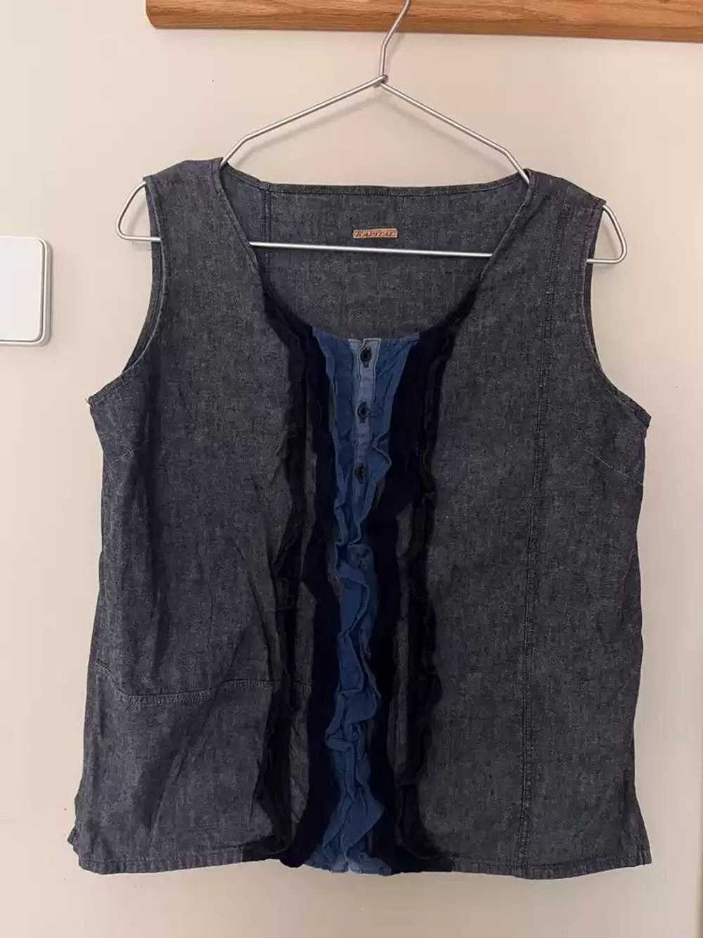 Kapital kapital Lace denim vest - image 1