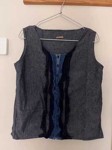 Kapital kapital Lace denim vest - image 1