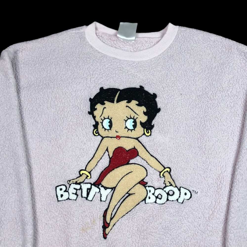 Other Betty Boop Deep Pile Fleece Pink Stained Sw… - image 2