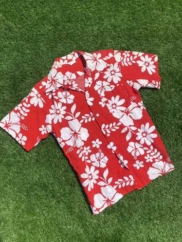 Hawaiian Shirt × Vintage 80’s Hawaiian Floral Butt
