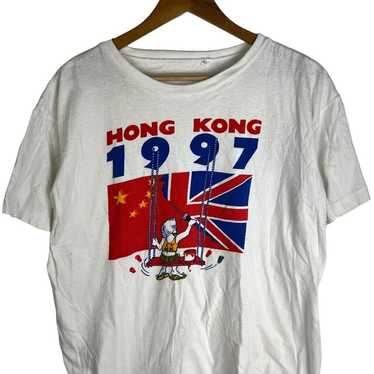 1997 Bristish Hong Kong Handover Shirt XL White Hi