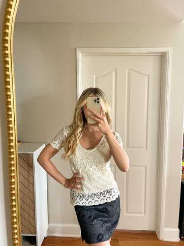 Ralph Lauren Vintage Ralph Lauren cream lace top - image 1