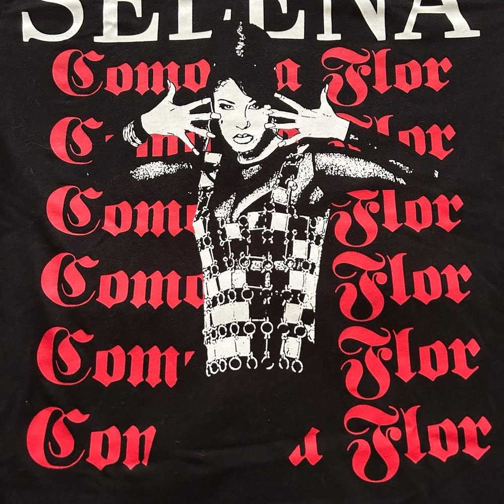 Selena Como La Flor Shirt Small Black Red White S… - image 7