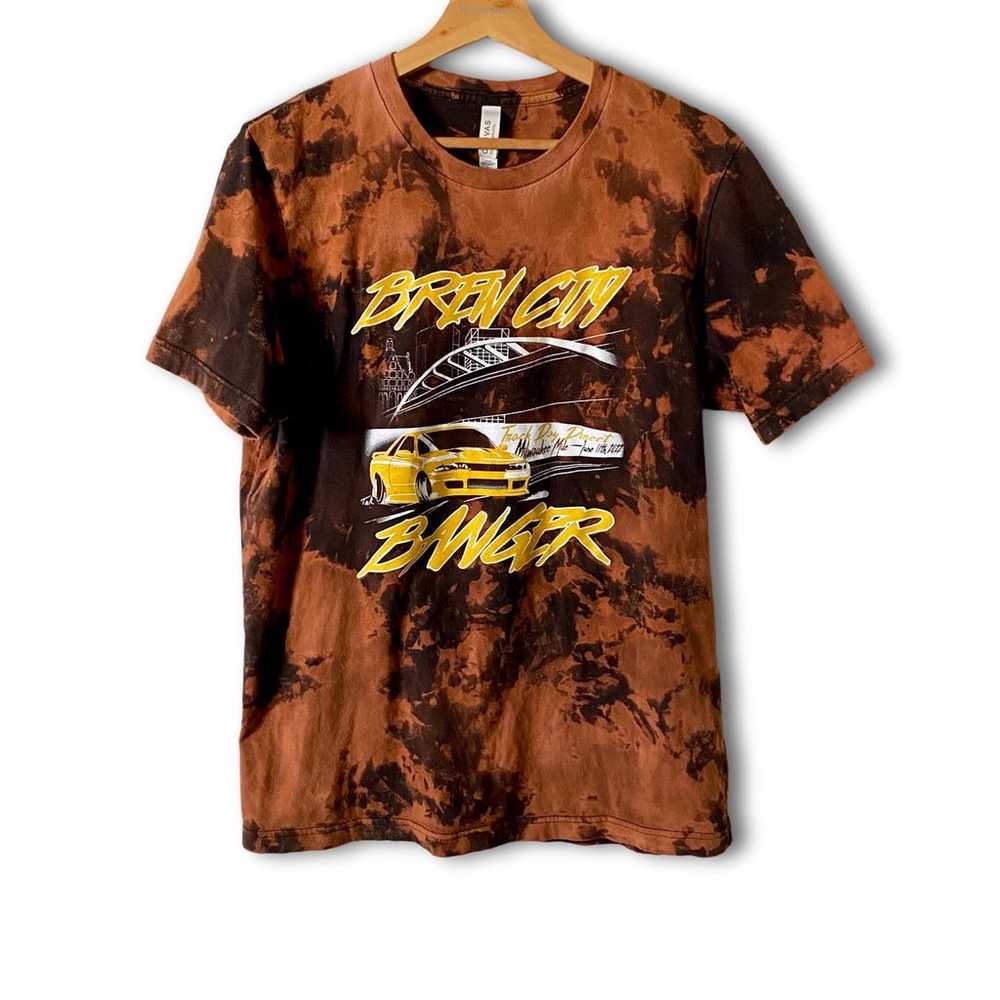 Custom Bleached 'Brew City Banger' Graphic T-Shirt - image 2