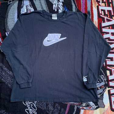 Vintage Nike logo Long Sleeve Y2K Silver Tag Big L