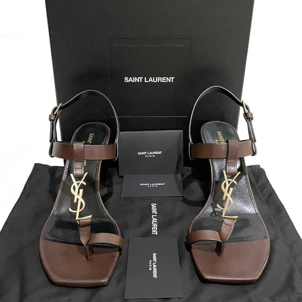 Saint Laurent Cassandra leather sandal - image 10