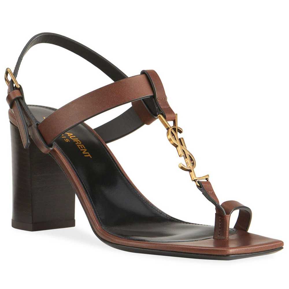 Saint Laurent Cassandra leather sandal - image 2